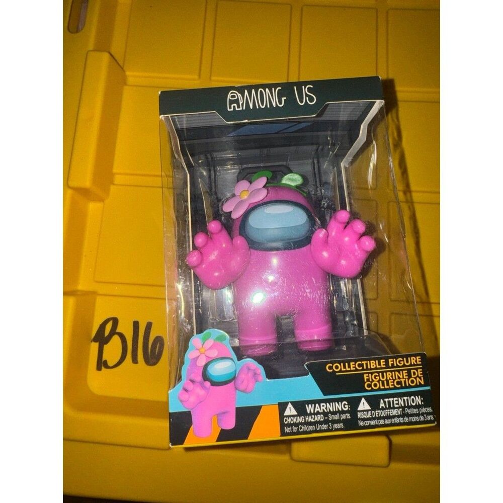 Among Us Crewmates Collectible Figure pink flower B38